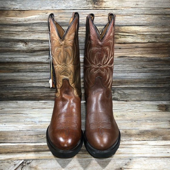 Tony Lama 7913 Brown Leather Western Cowboy Boots Men 10 EE Extra Wide - Picture 3 of 9